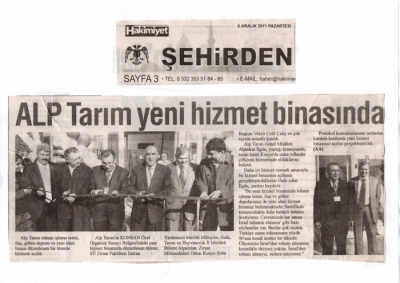 Hakimiyet - Alp Tarım yeni hizmet binasında