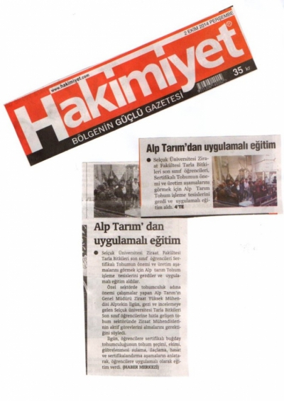 Hakimiyet - Alp Tarım'dan uygulamalı eğitim