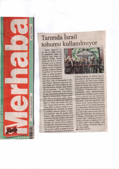 Merhaba - Tarımda İsrail tohumu kullanılmıyor