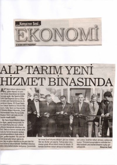 Konya'nın Sesi - Alp Tarım yeni hizmet binasında