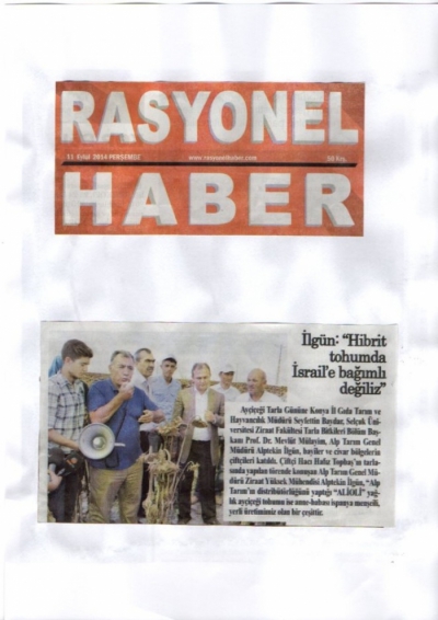 Rasyonel Haber - İlg&uuml;n: "Hibrit tohumda İsrail'e bağımlı değiliz"