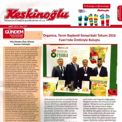 Keskinoğlu A.Ş.'nin doğal fermente edilmiş pelet tavuk g&uuml;bresi