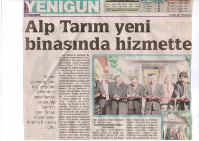 Yenig&uuml;n - Alp Tarım yeni binasında hizmette
